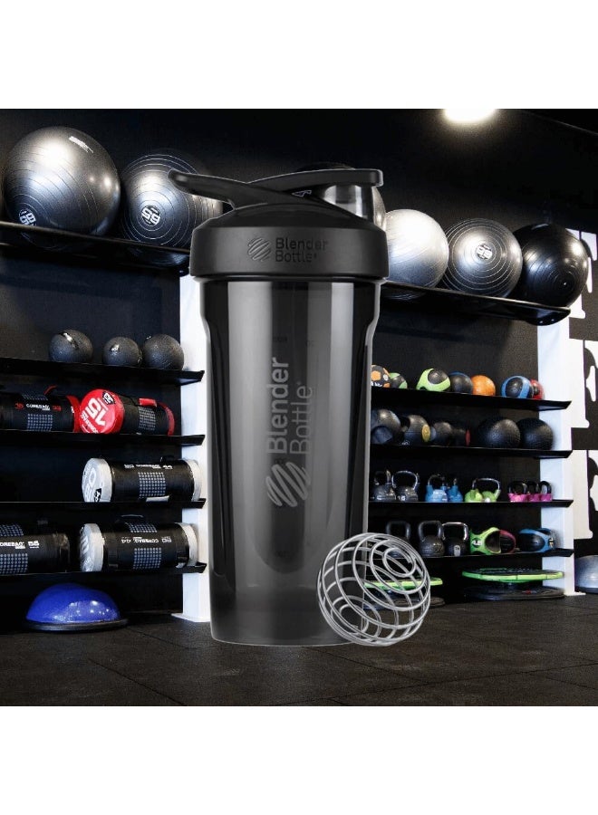 Blender Bottle Strada Shaker Cup Perfect For Protein Shakes And Pre Workout, 28-Ounce, Black - Image 2